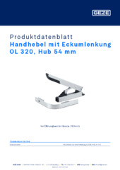 Handhebel mit Eckumlenkung OL 320, Hub 54 mm Produktdatenblatt DE