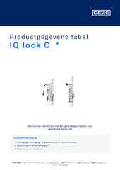 IQ lock C  * Productgegevens tabel NL