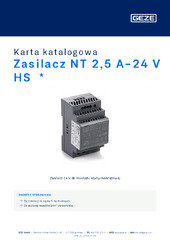 Zasilacz NT 2,5 A-24 V HS  * Karta katalogowa PL