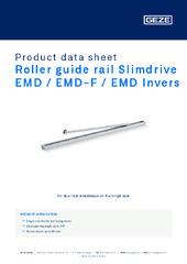Roller guide rail Slimdrive EMD / EMD-F / EMD Invers Product data sheet EN