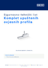 Komplet upuštenih ovjesnih profila Sigurnosno-tehnički list HR