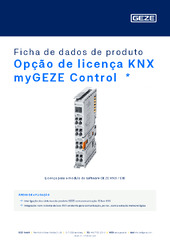 Opção de licença KNX myGEZE Control  * Ficha de dados de produto PT