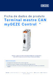 Terminal mestre CAN myGEZE Control  * Ficha de dados de produto PT