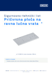 Pričvrsna ploča na ravna lučna vrata  * Sigurnosno-tehnički list HR