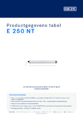E 250 NT Productgegevens tabel NL