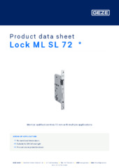 Lock ML SL 72  * Product data sheet EN