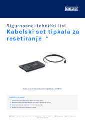 Kabelski set tipkala za resetiranje  * Sigurnosno-tehnički list HR
