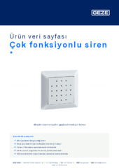Çok fonksiyonlu siren Ürün veri sayfası TR