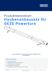 Haubenanbausatz für GEZE Powerturn Produktdatenblatt DE