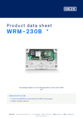 WRM-230B  * Product data sheet EN