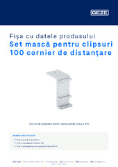 Set mască pentru clipsuri 100 cornier de distanțare Fișa cu datele produsului RO