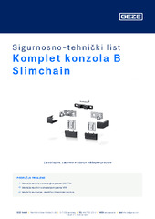Komplet konzola B Slimchain Sigurnosno-tehnički list HR