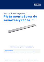 Płyta montażowa do samozamykacza  * Karta katalogowa PL