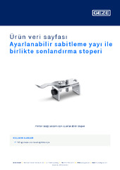 Ayarlanabilir sabitleme yayı ile birlikte sonlandırma stoperi Ürün veri sayfası TR