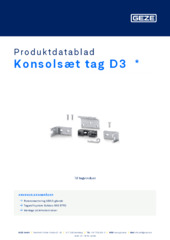 Konsolsæt tag D3  * Produktdatablad DA