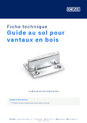 Guide au sol pour vantaux en bois Fiche technique FR