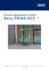 Revo.PRIME RC2  * Productgegevens tabel NL