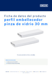 perfil embellecedor pinza de vidrio 30 mm Ficha de datos del producto ES