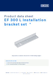 EF 300 L Installation bracket set  * Product data sheet EN