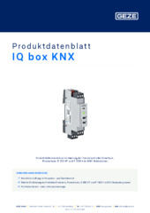 IQ box KNX Produktdatenblatt DE