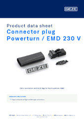 Connector plug Powerturn / EMD 230 V Product data sheet EN