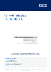 TS 5000 E Termék adatlap HU