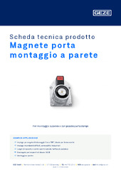 Magnete porta montaggio a parete Scheda tecnica prodotto IT
