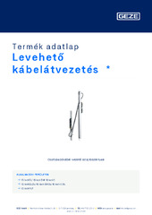 Levehető kábelátvezetés  * Termék adatlap HU