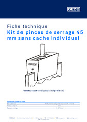 Kit de pinces de serrage 45 mm sans cache individuel Fiche technique FR