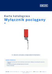 Wyłącznik pociągany  * Karta katalogowa PL