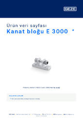 Kanat bloğu E 3000  * Ürün veri sayfası TR