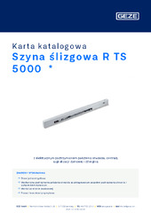 Szyna ślizgowa R TS 5000  * Karta katalogowa PL