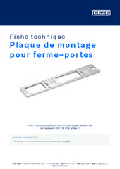 Plaque de montage pour ferme-portes Fiche technique FR