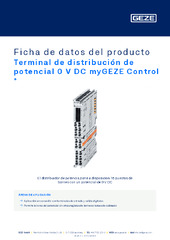 Terminal de distribución de potencial 0 V DC myGEZE Control  * Ficha de datos del producto ES