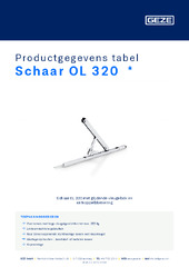 Schaar OL 320  * Productgegevens tabel NL