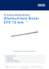 Gleitschiene Boxer EFS 12 mm  * Produktdatenblatt DE