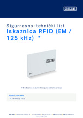 Iskaznica RFID (EM / 125 kHz)  * Sigurnosno-tehnički list HR