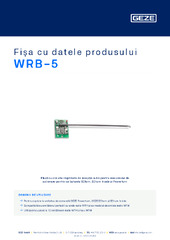 WRB-5 Fișa cu datele produsului RO