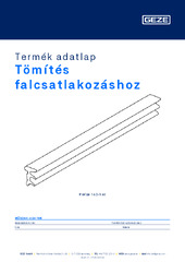 Tömítés falcsatlakozáshoz Termék adatlap HU