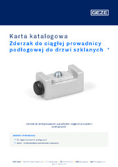 Zderzak do ciągłej prowadnicy podłogowej do drzwi szklanych  * Karta katalogowa PL