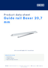 Guide rail Boxer 20,7 mm Product data sheet EN