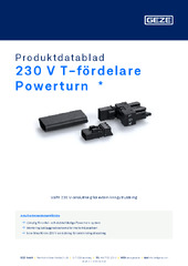 230 V T-fördelare Powerturn  * Produktdatablad SV