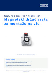 Magnetski držač vrata za montažu na zid Sigurnosno-tehnički list HR