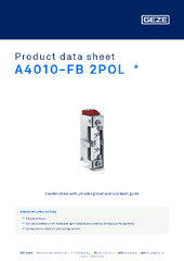 A4010-FB 2POL  * Product data sheet EN