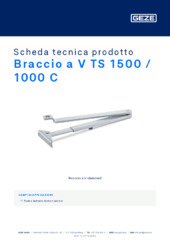 Braccio a V TS 1500 / 1000 C Scheda tecnica prodotto IT