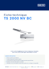 TS 2000 NV BC Fiche technique FR