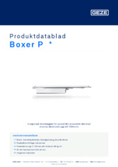 Boxer P  * Produktdatablad SV