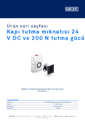 Kapı tutma mıknatısı 24 V DC ve 200 N tutma gücü Ürün veri sayfası TR