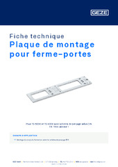 Plaque de montage pour ferme-portes Fiche technique FR