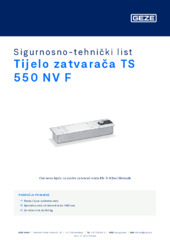 Tijelo zatvarača TS 550 NV F Sigurnosno-tehnički list HR